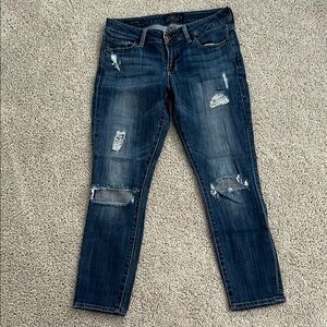 Lucky Brand Lolita Capri Distressed Blue Jeans